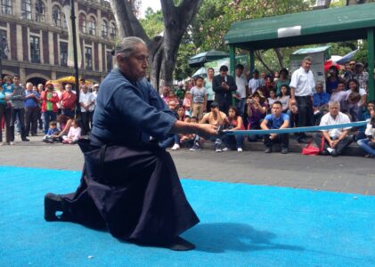 Exhibición de Kendo en el centro de Cuernavaca 2015